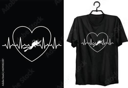 Scuba Diving T-shirt Design. Funny Gift Item Scuba Diving T-shirt Design For All People And Scuba Diving Lovers.