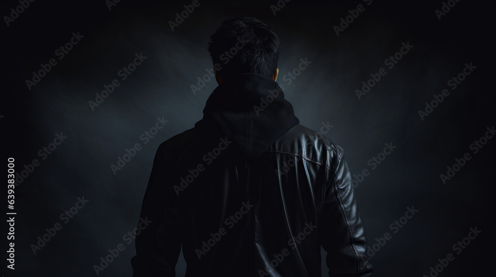 A mysterious man standing in the shadows A mysterious man standing in the shadows