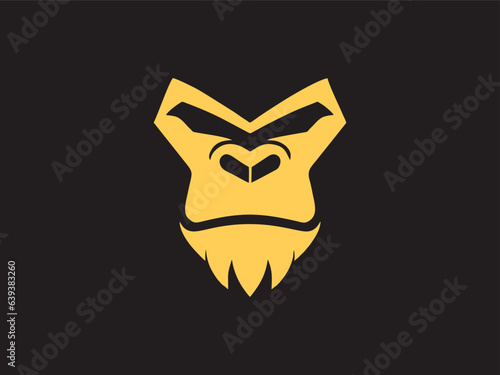 Vector Art Illustrations of a gorilla face