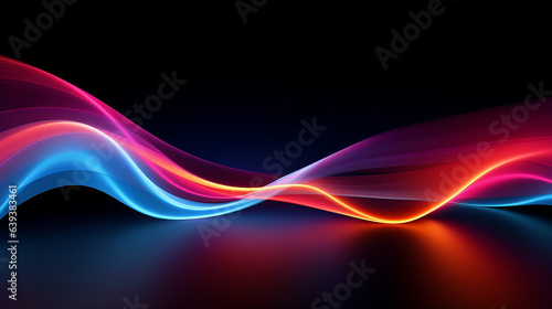 A vibrant wave of light against a