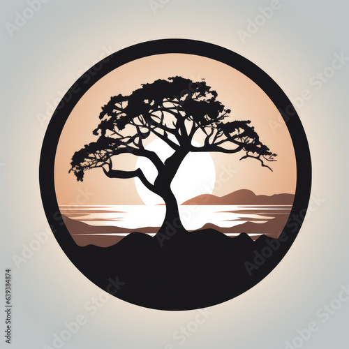 Tree silhouette Icon  Vector