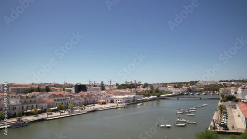Aerial View City of Tavira, Algarve, Portugal photo