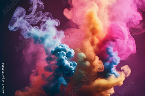 multicolor smoke with copyspace, Puffs of smoke