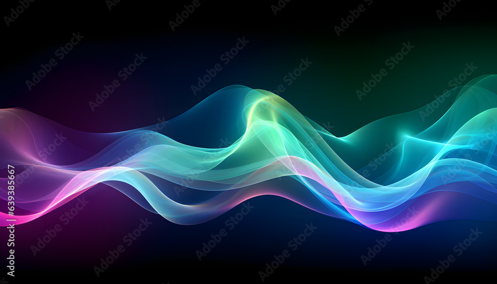 Vibrant abstract artwork featuring wavy lines set against a black backdrop. Dynamic waves and vivid colors offer a visually stimulating experience. Ideal for design and art enthusiasts Vibrant abstract artwork featuring wavy lines set against a black backdrop. Dynamic waves and vivid colors offer a visually stimulating experience. Ideal for design and art enthusiasts