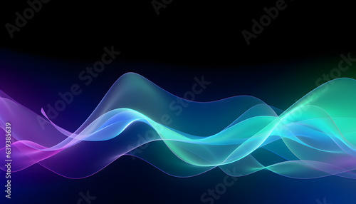 Vibrant abstract artwork featuring wavy lines set against a black backdrop. Dynamic waves and vivid colors offer a visually stimulating experience. Ideal for design and art enthusiasts