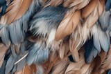 Beautiful seamless pattern with wild bird brown feathers, endless texture. Fabric template. Organic background.
