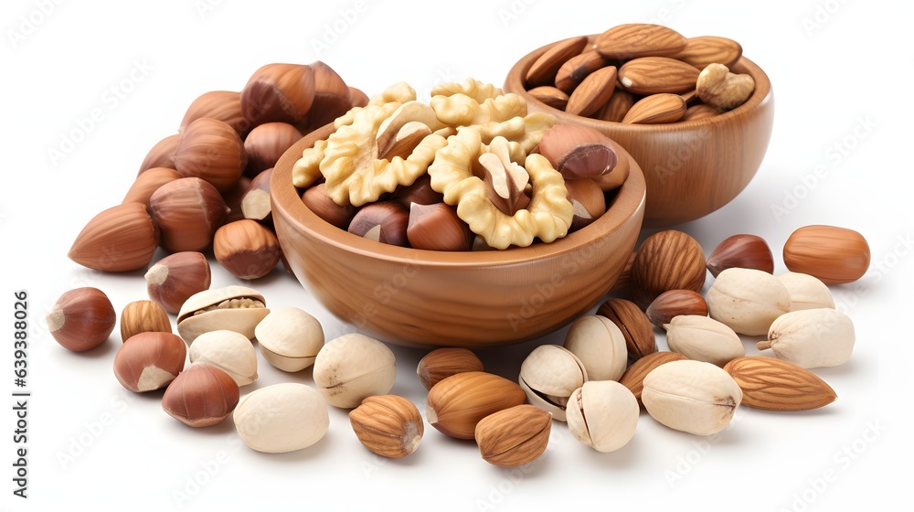 Nuts on white background Nuts on white background