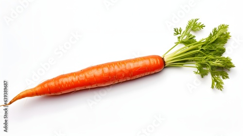 Red carrot on white background