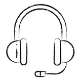 Hand drawn Headphone icon