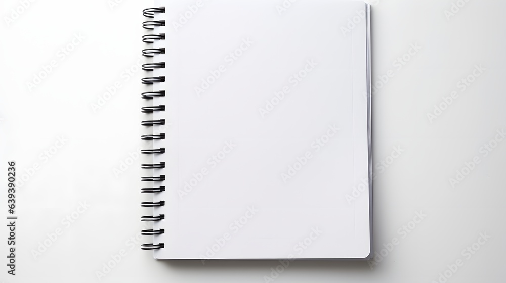 School notebook on white background School notebook on white background