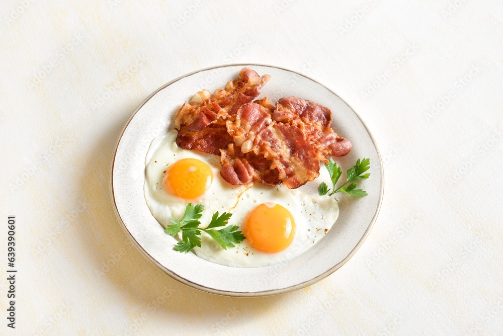 Fried eggs with bacon Fried eggs with bacon