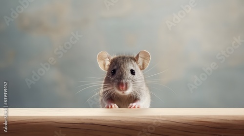 a small mouse on a table on a white background