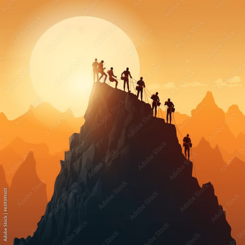 be successful together as a team and climb the mountain together