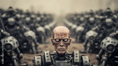 humanoid android robot with...