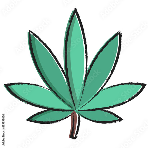 Hand drawn Cannabis icon