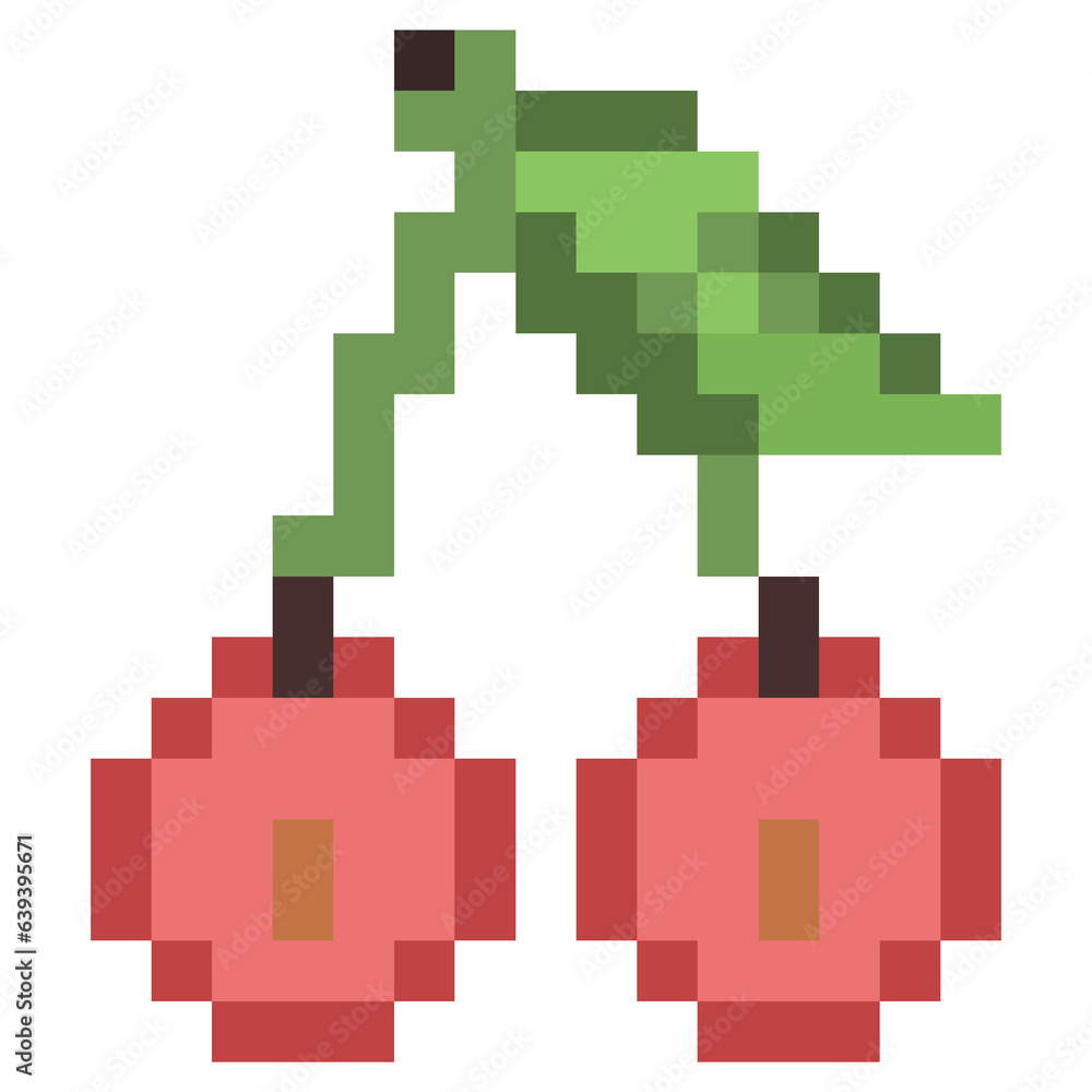 Cherry Pixel Art Cherry Pixel Art