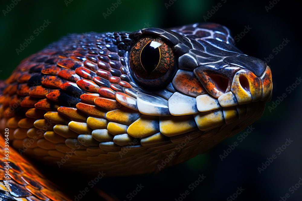 Fototapeta premium Close up of a snake head