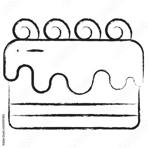 Hand drawn Butterscotch Pastry icon