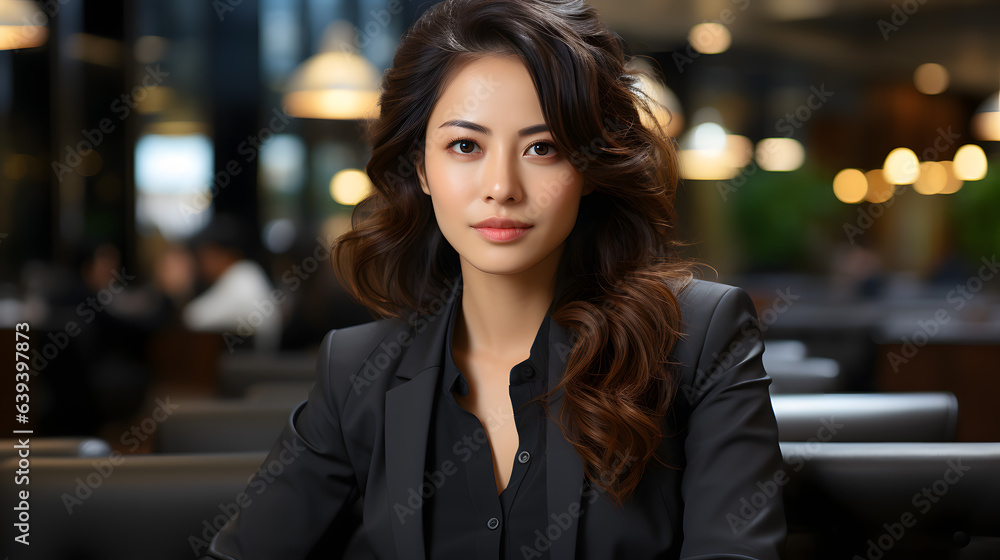 Portrait of a Korean Businesswoman Exuding Professionalism. Generative AI Portrait of a Korean Businesswoman Exuding Professionalism. Generative AI