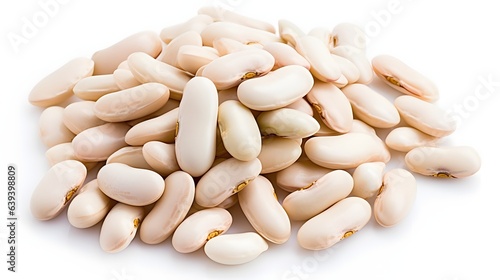 white beans on a white background