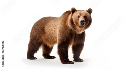A brown bear standing on a white background © Oleksandr