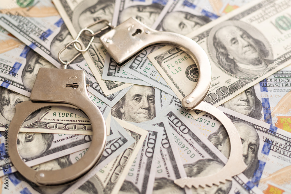 Crime and punishment. Power and bribery. Criminal ransom. Criminal earnings. Business concept. The concept of wealth.