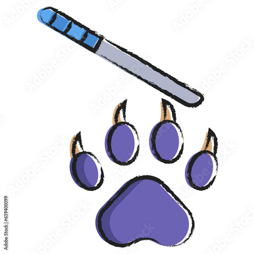 Hand drawn Nail trimmer icon
