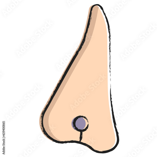 Hand drawn Nose Piercing icon