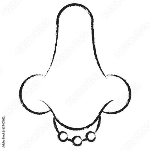 Hand drawn Nose Piercing icon