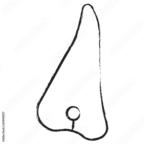 Hand drawn Nose Piercing icon