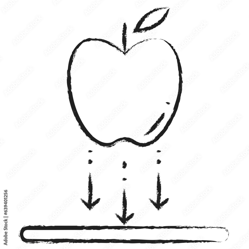 Fototapeta premium Hand drawn Gravity icon