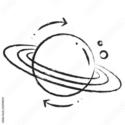 Hand drawn astrophysics icon