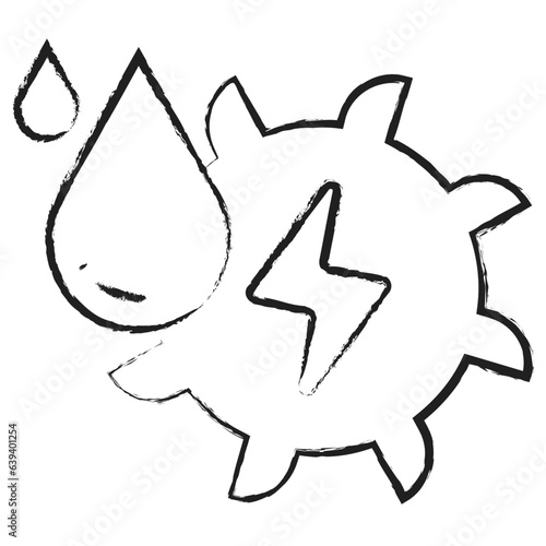 Hand drawn hydroelectricity icon