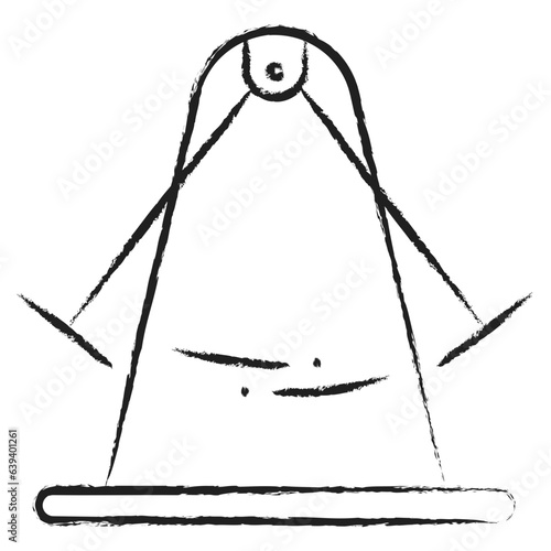 Hand drawn Kinetic energy icon