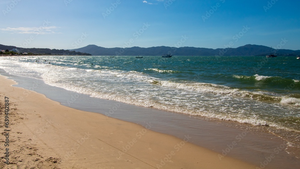 beach in the morning  brazil, santa catarina, florianopolis, national and international jurere