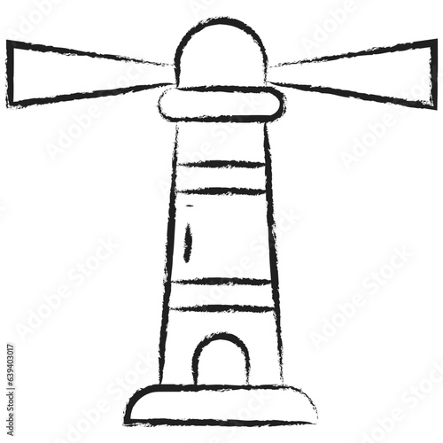 Hand drawn Lighthouse icon