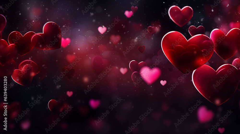 A romantic and whimsical scene with red A romantic and whimsical scene with red