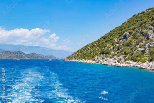 view of the sea from the mountain