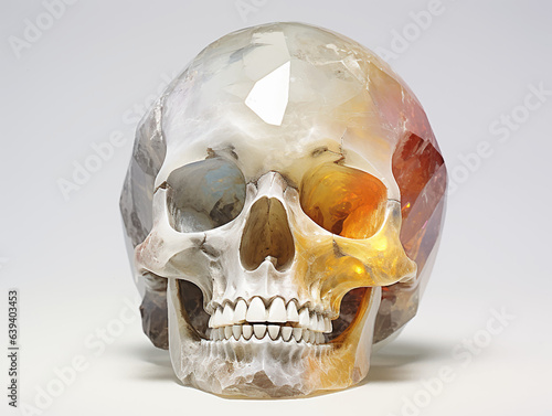 Wallpaper Mural Skull Medicine Anatomy Amber gemstone Glass mica Torontodigital.ca