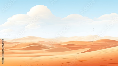 Desert with dune, sand, landscape. Web banner with copy space