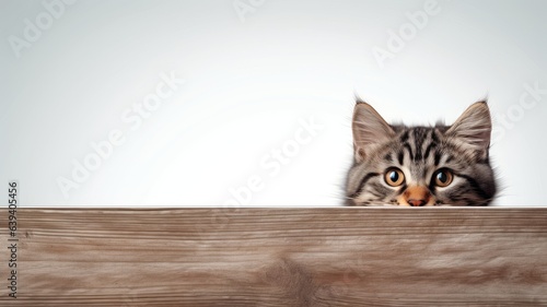 Cute cat. Web banner with copy space
