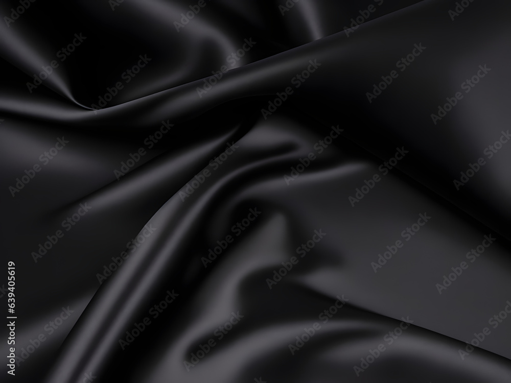 Fototapeta premium Empty Dark Silk Surface: Table Top View for Design and Presentation