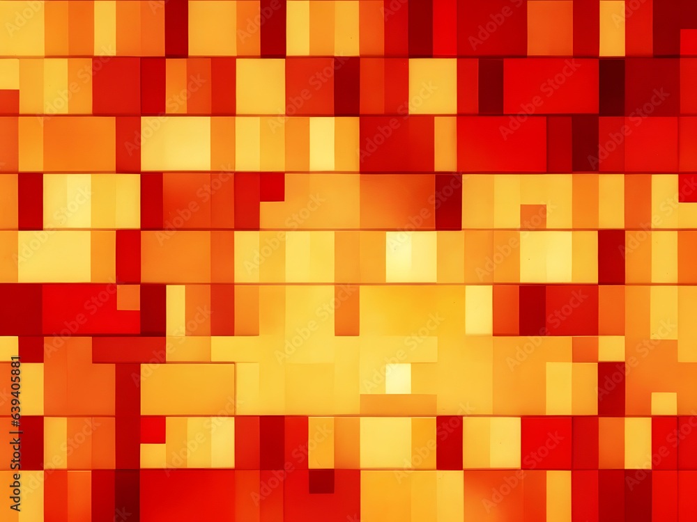 Hot Geometric Shapes: Red and Orange Square Pattern for Modern Design Hot Geometric Shapes: Red and Orange Square Pattern for Modern Design