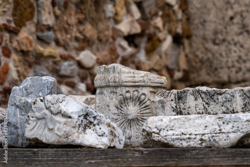 Ruins of Hadrian's Library near Monastiraki Square in Athens, Greece. 