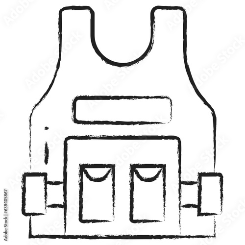 Hand drawn Police vest icon