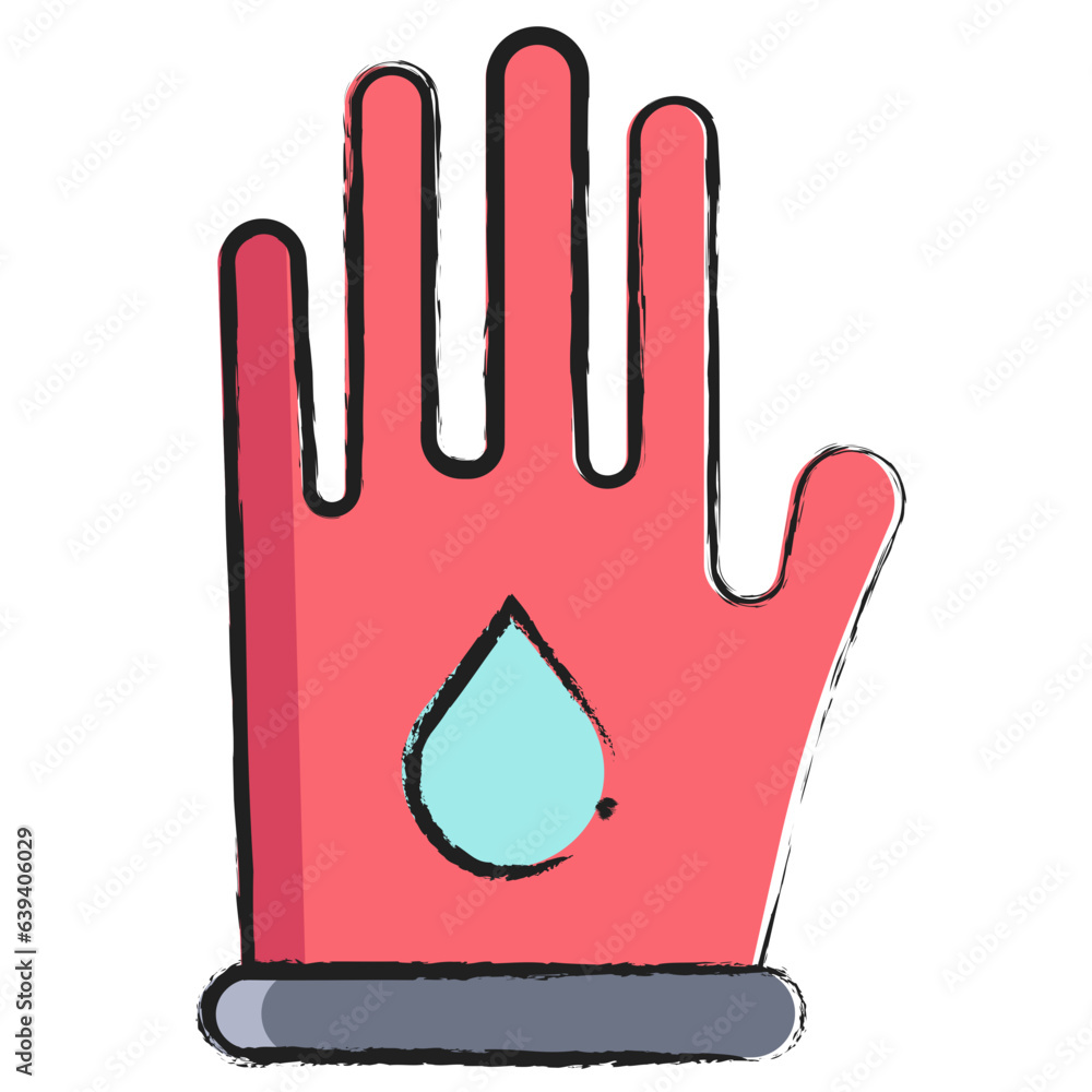 Obraz premium Hand drawn Gloves icon