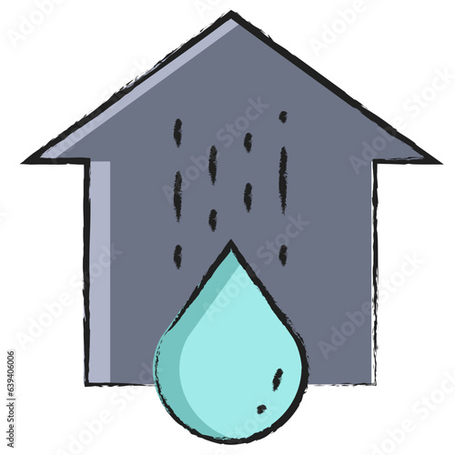 Hand drawn Home water  icon