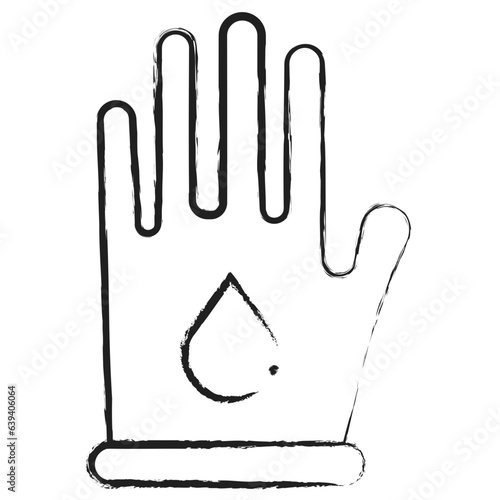 Hand drawn Gloves icon
