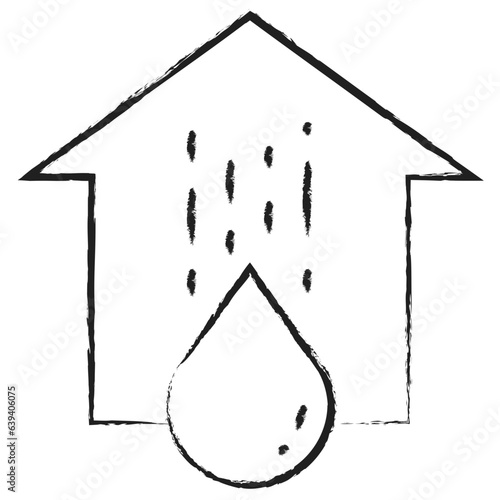 Hand drawn Home water  icon