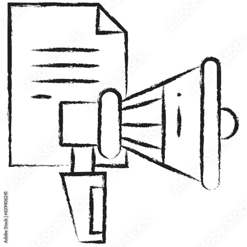 Hand drawn Advertising icon